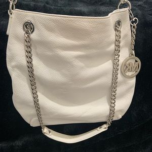 Michael Kors White Leather Purse